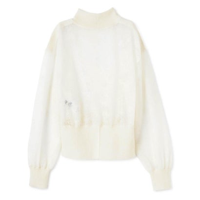 ランバン コレクション LANVIN COLLECTION ウールジャカード先染カットソー （ブラック）｜詳細画像