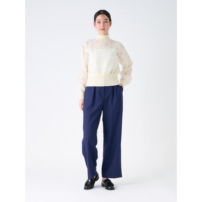 ランバン コレクション LANVIN COLLECTION ウールジャカード先染カットソー （ブラック）｜詳細画像
