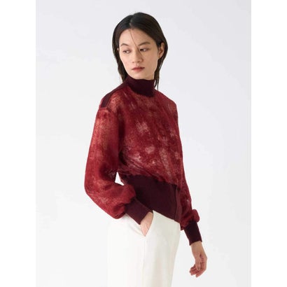 ランバン コレクション LANVIN COLLECTION ウールジャカード先染カットソー （ダークオレンジ）｜詳細画像