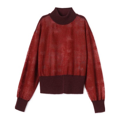 ランバン コレクション LANVIN COLLECTION ウールジャカード先染カットソー （ダークオレンジ）｜詳細画像