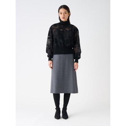 ランバン コレクション LANVIN COLLECTION ウールジャカード先染カットソー （ダークオレンジ）｜詳細画像