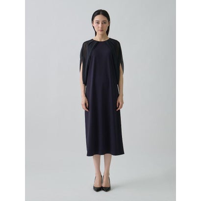 ランバン コレクション LANVIN COLLECTION 変形袖デザイン・アセテートワンピース （ピンク）｜詳細画像