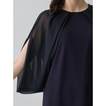 ランバン コレクション LANVIN COLLECTION 変形袖デザイン・アセテートワンピース （ピンク）｜詳細画像