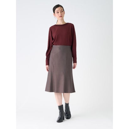 ランバン コレクション LANVIN COLLECTION シルクウール マーメイドライン ストレッチスカート （ベージュ）｜詳細画像