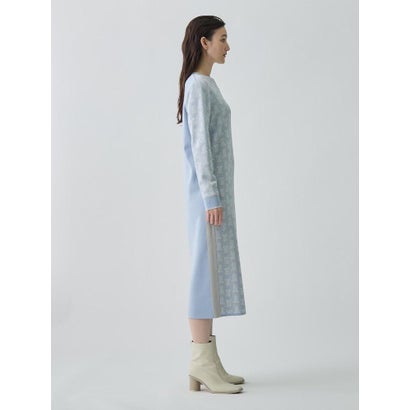 ランバン コレクション LANVIN COLLECTION JLモノグラムニットワンピース （ライトブルー）｜詳細画像
