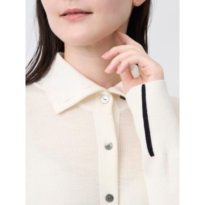 ランバン コレクション LANVIN COLLECTION インターシャ配色プルオーバー （ブラック）｜詳細画像