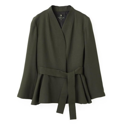 ランバン コレクション LANVIN COLLECTION 比翼ペプラムジャケット （グリーン系その他）｜詳細画像