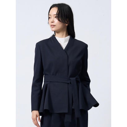 ランバン コレクション LANVIN COLLECTION 比翼ペプラムジャケット （グリーン系その他）｜詳細画像