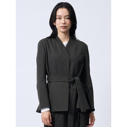 ランバン コレクション LANVIN COLLECTION 比翼ペプラムジャケット （グリーン系その他）｜詳細画像