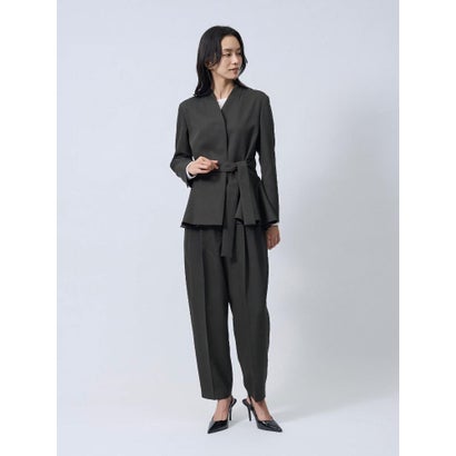 ランバン コレクション LANVIN COLLECTION 比翼ペプラムジャケット （グリーン系その他）｜詳細画像