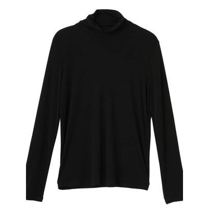 ランバン コレクション LANVIN COLLECTION ウォッシャブルシルク タートルネックカットソー （ブラック）｜詳細画像