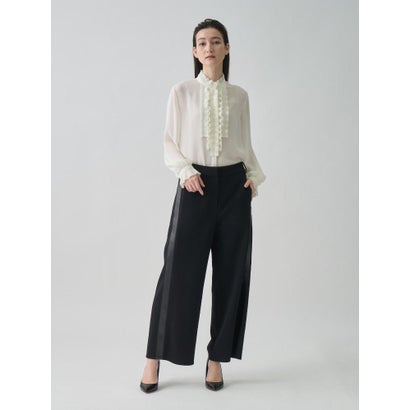 ランバン コレクション LANVIN COLLECTION ポンチ素材パンツ （ブラック）｜詳細画像
