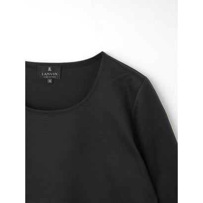 ランバン コレクション LANVIN COLLECTION ラウンドネック七分袖カットソー （ブラック）｜詳細画像