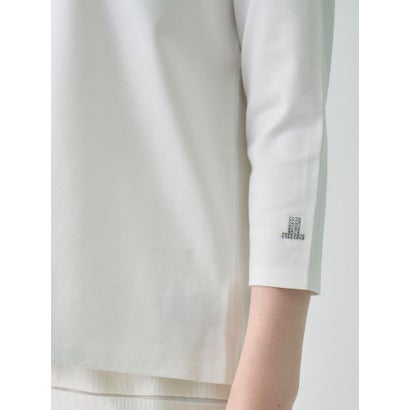 ランバン コレクション LANVIN COLLECTION ラウンドネック七分袖カットソー （ブラック）｜詳細画像