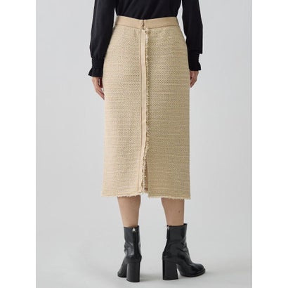 ランバン コレクション LANVIN COLLECTION ツイーディーニットスカート （ベージュ）｜詳細画像