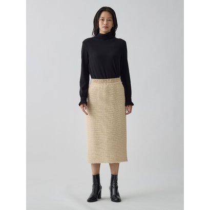 ランバン コレクション LANVIN COLLECTION ツイーディーニットスカート （ベージュ）｜詳細画像