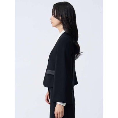 SARTI高密度×サテン・ケープ風ジャケット （ブラック）｜詳細画像