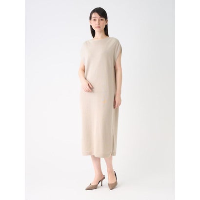 ランバン コレクション LANVIN COLLECTION ホールガーメントノースリーブワンピース （ベージュ）｜詳細画像