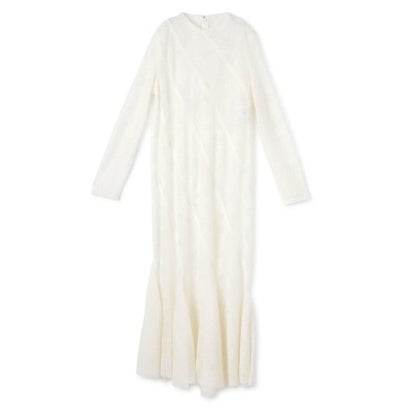ランバン コレクション LANVIN COLLECTION ウールジャカードワンピース （オフホワイト）｜詳細画像