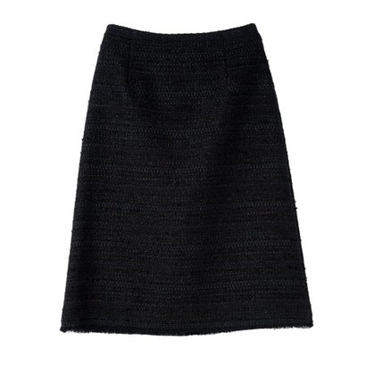 ランバン コレクション LANVIN COLLECTION ファンシーツイードスカート （ブラック）｜詳細画像