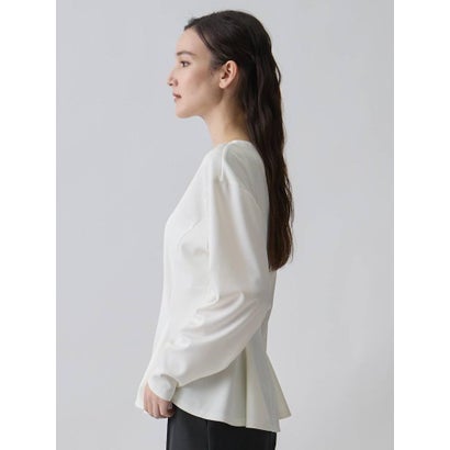 ランバン コレクション LANVIN COLLECTION ネオプレーンダンボールカットソー （ホワイト）｜詳細画像