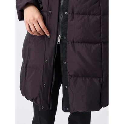 ランバン コレクション LANVIN COLLECTION ファブリカ社製タフタ ウエストシェイプダウンコート （ブラック）｜詳細画像