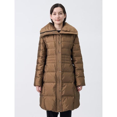 ランバン コレクション LANVIN COLLECTION ファブリカ社製タフタ ウエストシェイプダウンコート （ブラック）｜詳細画像