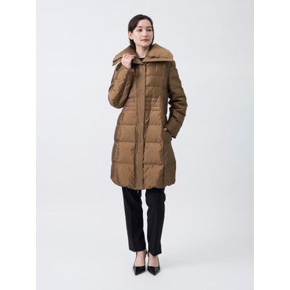 ランバン コレクション LANVIN COLLECTION ファブリカ社製タフタ ウエストシェイプダウンコート （ブラック）｜詳細画像