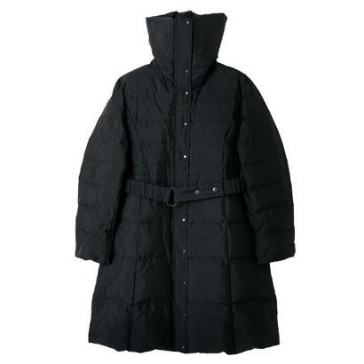 ランバン コレクション LANVIN COLLECTION ファブリカ社製タフタ ウエストシェイプダウンコート （ブラック）｜詳細画像