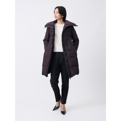 ランバン コレクション LANVIN COLLECTION ファブリカ社製タフタ ウエストシェイプダウンコート （ブラック）｜詳細画像