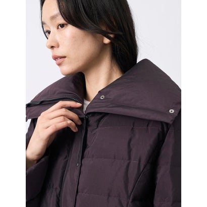 ランバン コレクション LANVIN COLLECTION ファブリカ社製タフタ ウエストシェイプダウンコート （ブラック）｜詳細画像