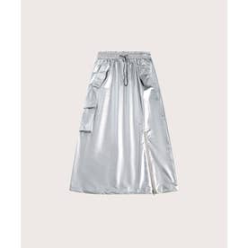 Functional Style Silver Skirt ファンクショナルスタイルシルバースカート （Silver）