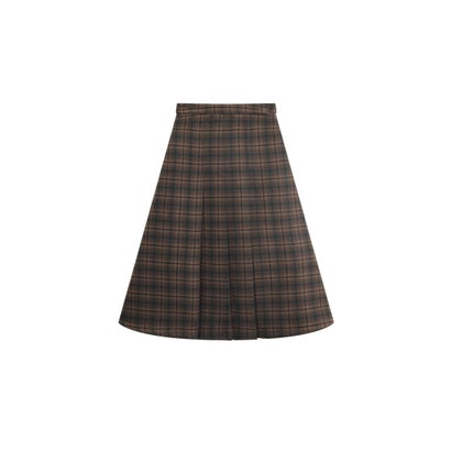 ラポミ プチ LA POMME petit Plaid Short Coat Set Up  チェック柄ショートコートセットアップ （Brown）｜詳細画像