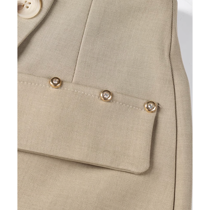 ラポミ プチ LA POMME petit Peaked Lappel Mini SKirt Set up （Beige）｜詳細画像