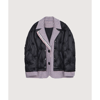 ラポミ プチ LA POMME petit Puff Docking Design Down Coat （Black）｜詳細画像
