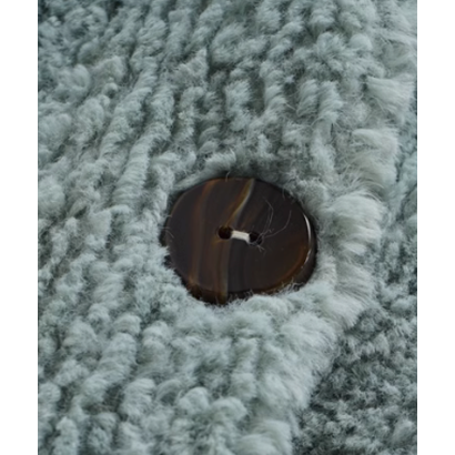 ラポミ プチ LA POMME petit Big Collar Fur Design Coat （Green）｜詳細画像