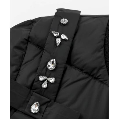 Shoulder Beads Deco Duck Down Coat （Black）｜詳細画像