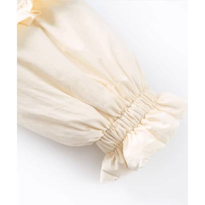 ラポミ プチ LA POMME petit Fluffy Buckle Frill Duck Down Coat （Ivory）｜詳細画像