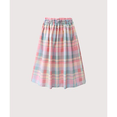 ラポミ プチ LA POMME petit Tartan Check Bijou Pink Long Skirt Set Up （Pink）｜詳細画像