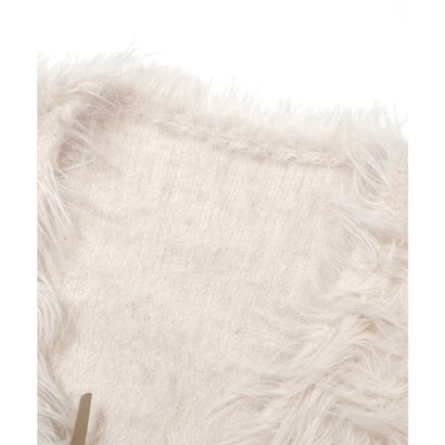 ラポミ プチ LA POMME petit Fuzzy Heart Applique Cardigan シャギーファーハートカーディガン （Pink）｜詳細画像