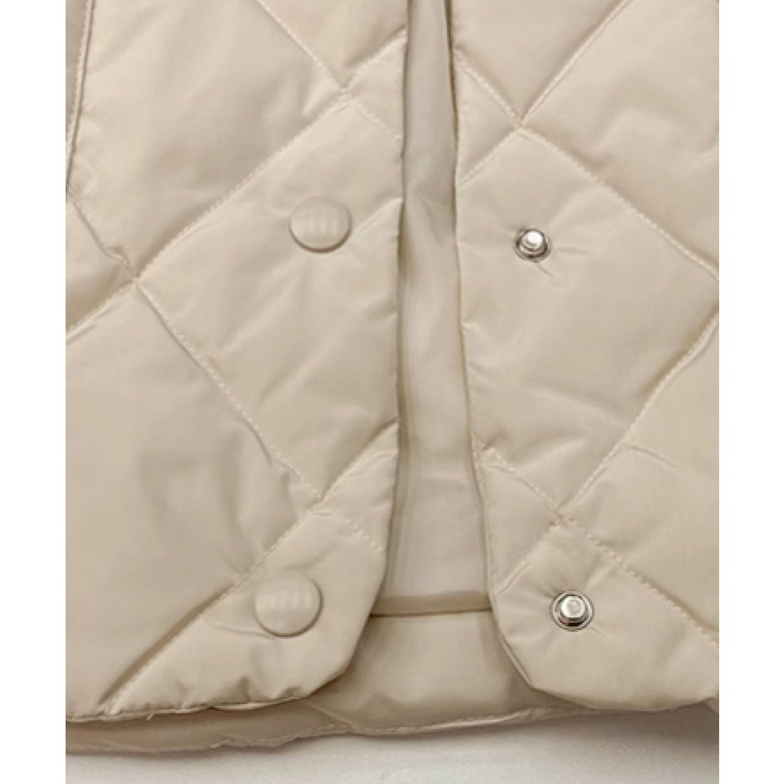 ラポミ プチ LA POMME petit Quilted Lace Ribbon Duck Down Jacket 
