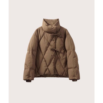 ラポミ プチ LA POMME petit Quilting Ribbon Puffer Duck Down Jacket キルティングリボンパファーダックダウンジャケット （Brown）｜詳細画像