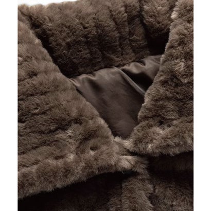 ラポミ プチ LA POMME petit Cozy Faux Fur Coat. ウォームファーコート （Brown）｜詳細画像