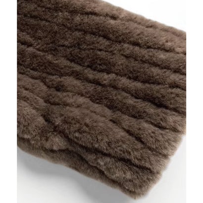 ラポミ プチ LA POMME petit Cozy Faux Fur Coat. ウォームファーコート （Brown）｜詳細画像