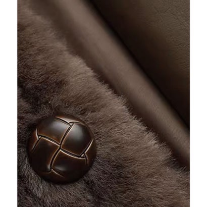 ラポミ プチ LA POMME petit Cozy Faux Fur Coat. ウォームファーコート （Brown）｜詳細画像