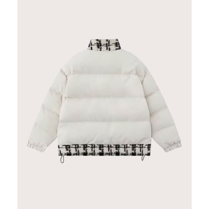 ラポミ プチ LA POMME petit Check Fleece Patch Down Jacket  チェックフリースパッチダウンジャケット （Black）｜詳細画像