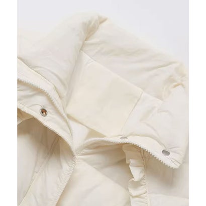 ラポミ プチ LA POMME petit Waisted Big Collar Duck Down Coat ウエストビッグカラーダックダウンコート （White）｜詳細画像