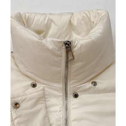ラポミ プチ LA POMME petit Lace Frill Collar Puff Duck Down Coat レースフリル襟ハーフダックダウンコート （White）｜詳細画像