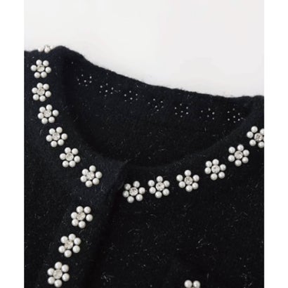 Beaded Flower Style Knit Set-Up  ビーズフラワー風ニットセットアップ （Pink）｜詳細画像