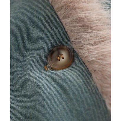 ラポミ プチ LA POMME petit Fur Stitching Denim Inner Down Coat ファーステッチデニムインナーダウンコート （Blue）｜詳細画像